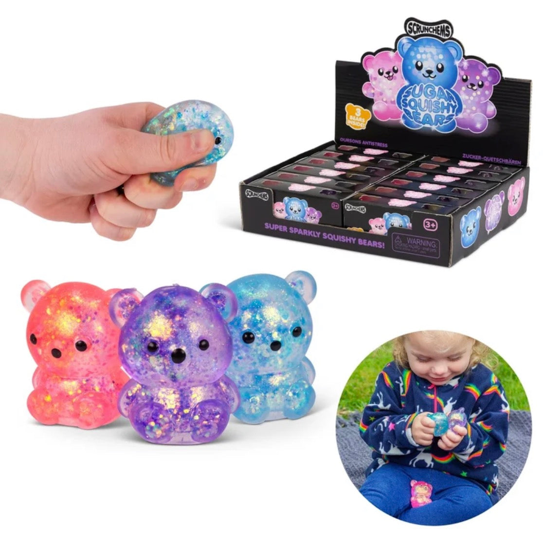 Sugar Squishy Bears 3 Pack