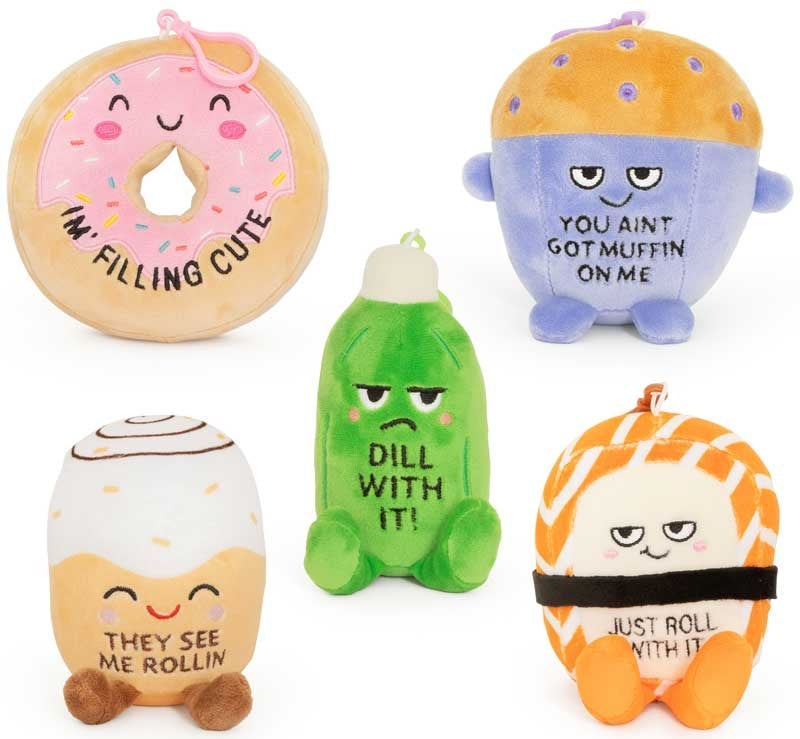 Snarky Food Plush Clip Keyrings